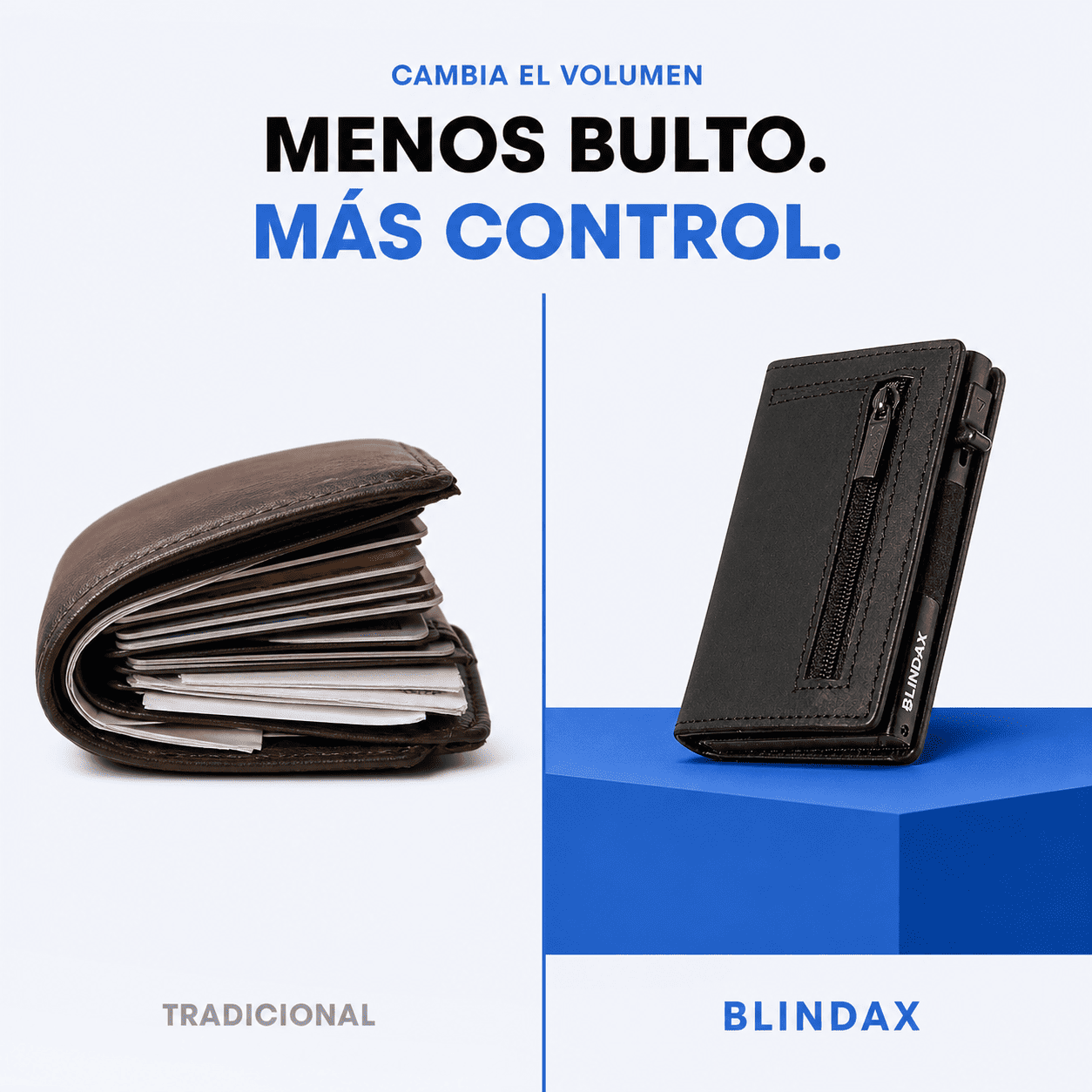 Tarjetero RFID BLINDAX — Bloqueo antirrobo