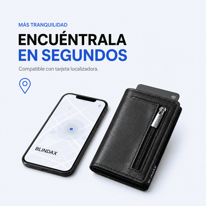 Tarjetero RFID BLINDAX — Bloqueo antirrobo