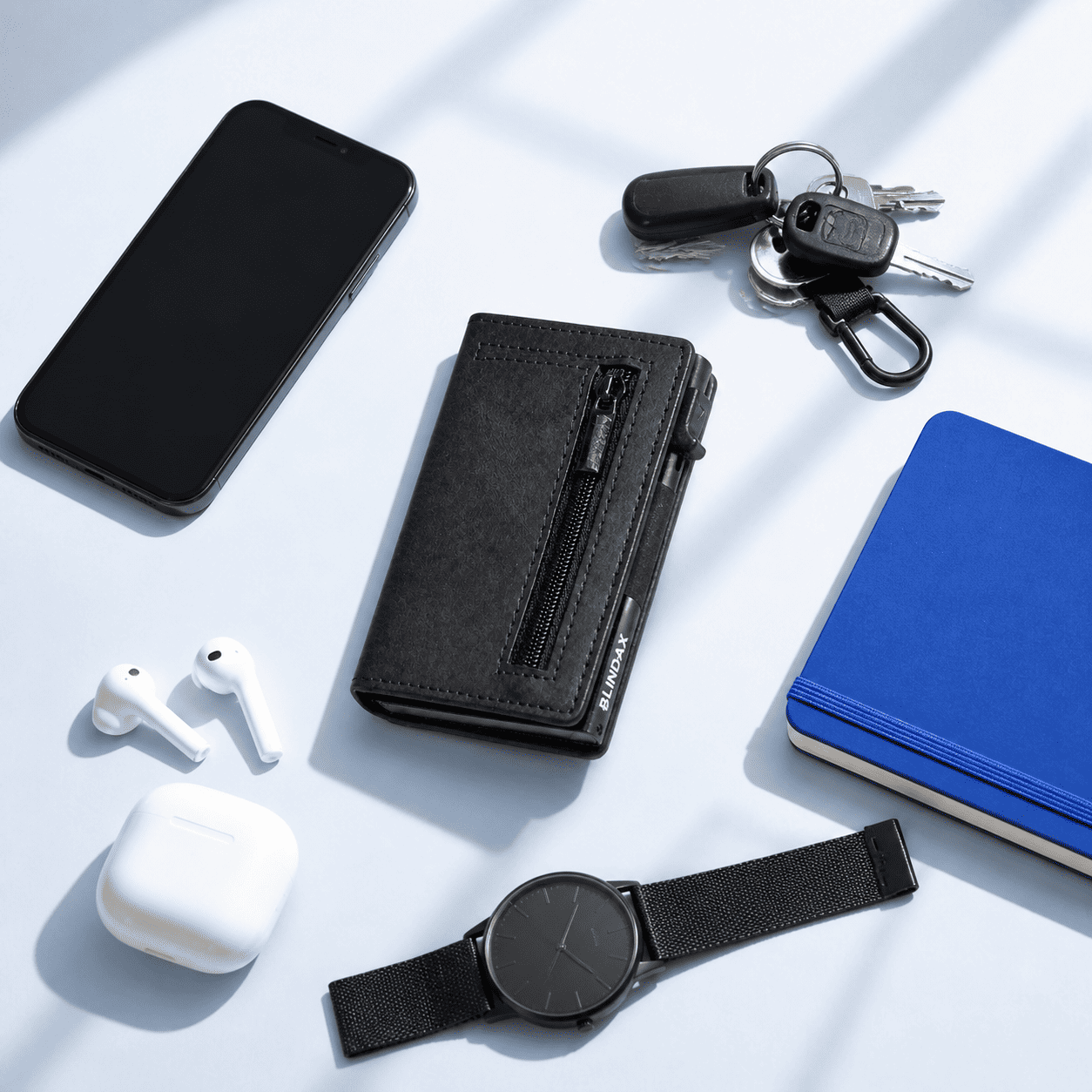 Tarjetero RFID BLINDAX — Bloqueo antirrobo